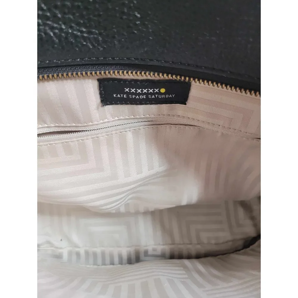 3499 Kate‎ Spade Saturday Satchel Black Handbag Purse